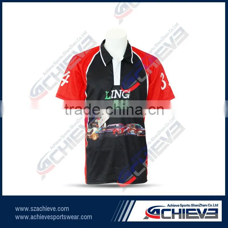 Custom sublimated rugby jerseys colorful rugby shorts