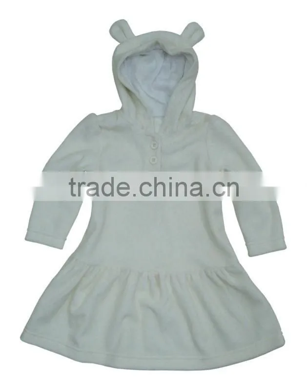 Long sleeve warm cotton baby boy dress clothes wholesale children clothing with rabbit hood cap by China supplier