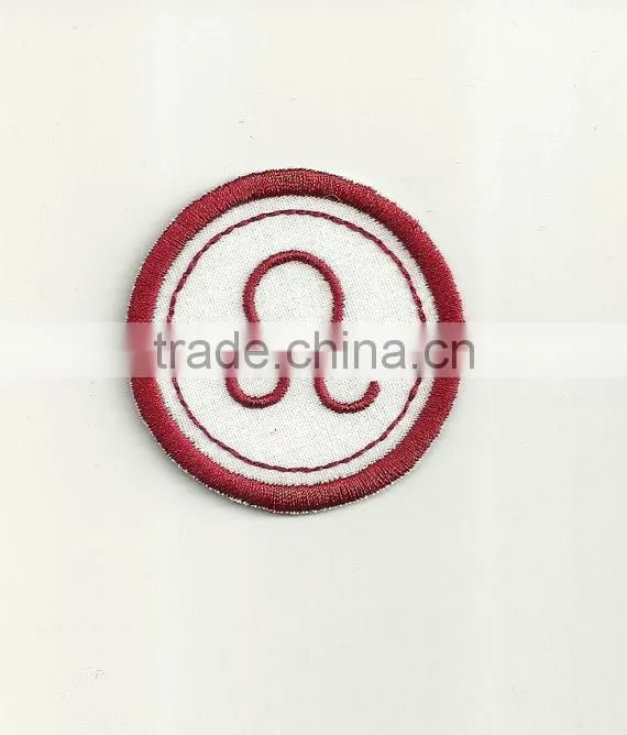 Custom high quality embroidered zodiac patch for clothes embroidery patch made in china choose size/color