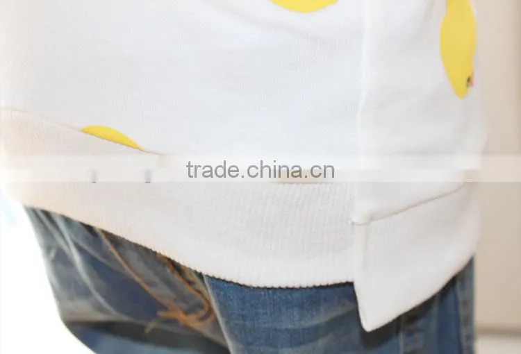 2015 hot sell 100% cotton long sleeves pullover children's hoodies