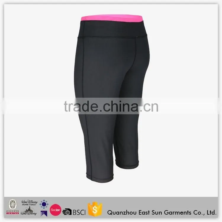 2017 Factory Price Cheap Fancy Sportswear Custom Design Sports Wear Dry Fit Workout Capri Yoga Pants For Women