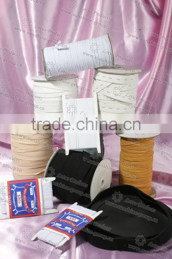 Home Textile Medical Garment Shoes Bags Use and Elastic Feature Elastic Tape Braided Elastic