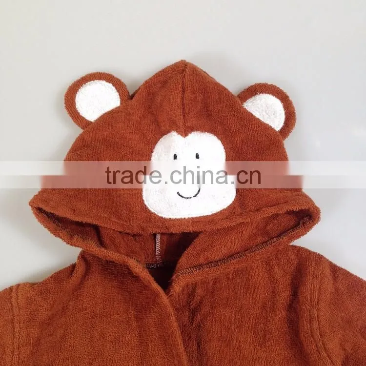 Kids pajamas bathrobe children animal pajamas 100% cotton wholesale
