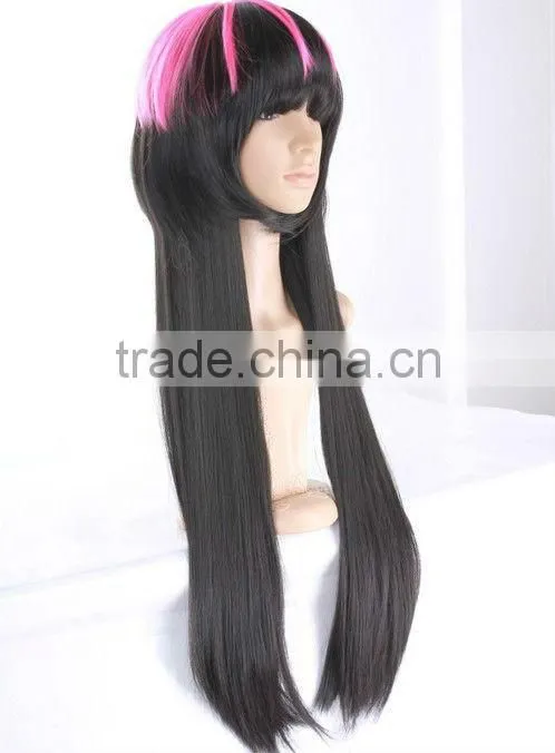 Synthetic Multicolor Lace Wigs Made by Machine and Vendors from China Best Selling Long Wigs for Cosplay Wholesaler DB01400