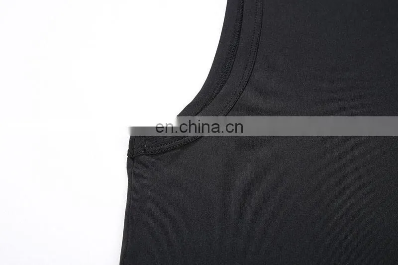 High quality spandex custom plain gym vest for men