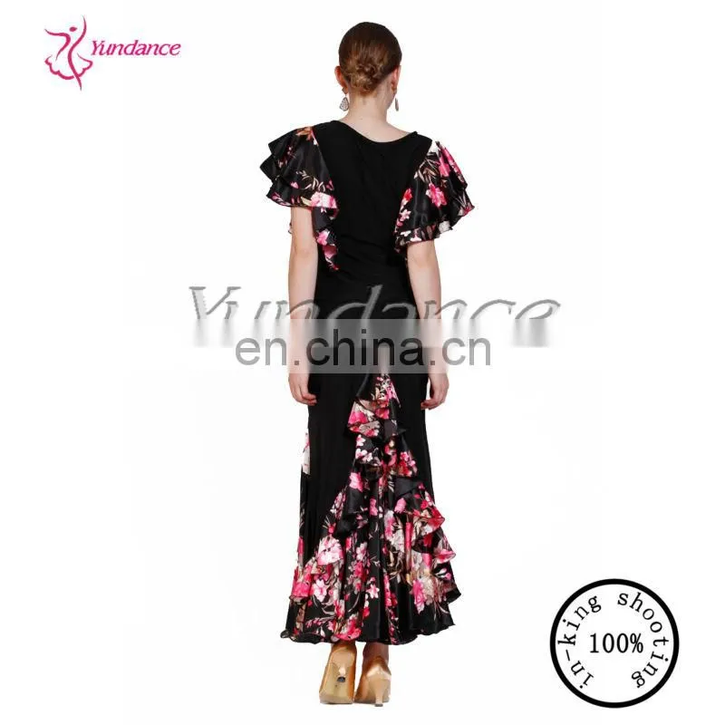 AB024 Flower Print Dance Performance Wear Dance Costumes Cloth