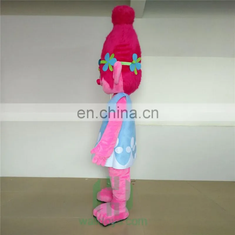 HI CE 2017 Hot sale!!! Movie Charater Troll mascot costume for party, mascot costume for adults