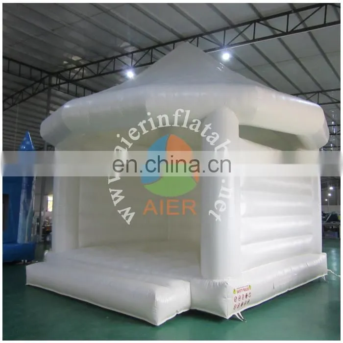 High quality inflatable white jumping castle / popular wedding inflatable bouncer tent