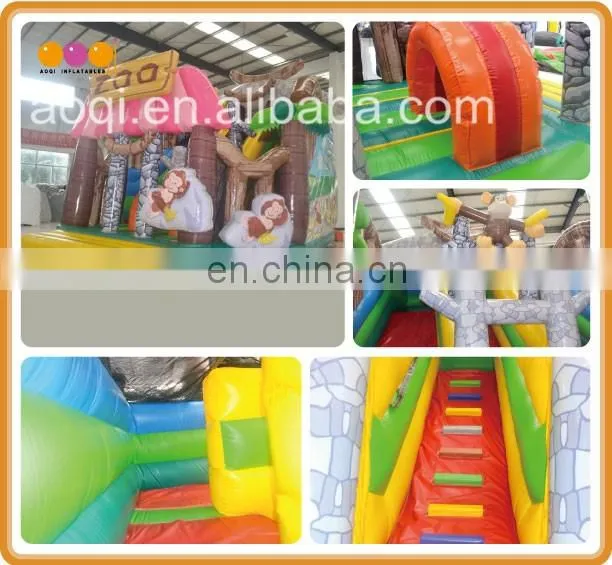 2016 AOQI latest design commercial use inflatable zoo fun city playground for kids for sale