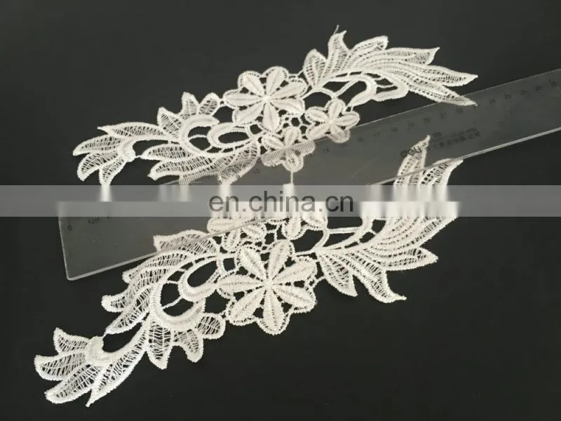 2017hot sale fashion flower lace applique for wedding dress