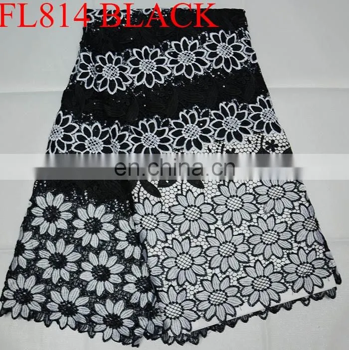 free shipping african beautiful flower cord lace fabric guipure lace fabric