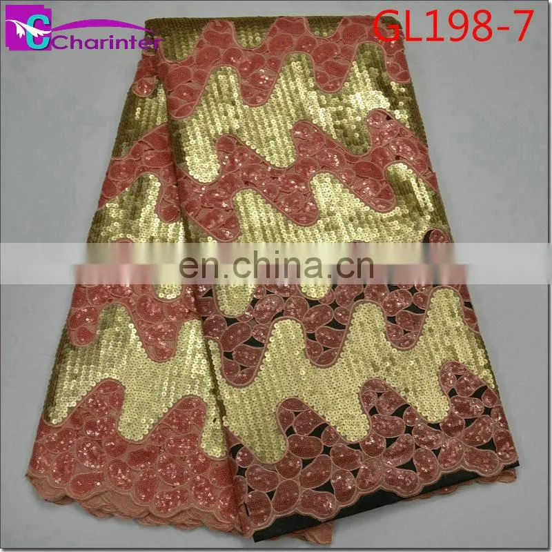 High quality african organza lace fabrics GL198