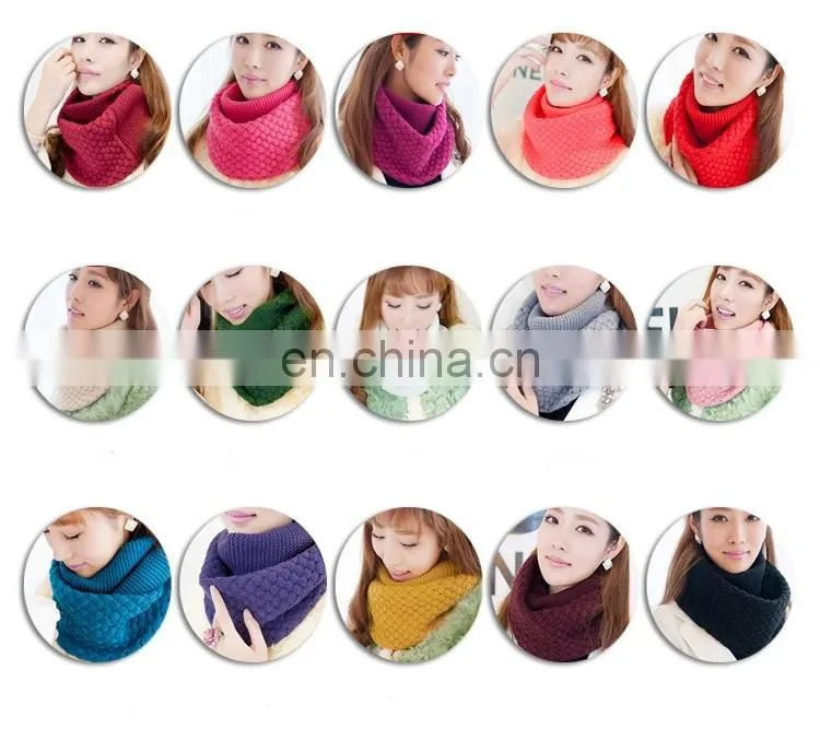 wholesale Loose Knit acrylic Infinity Loop Circle Scarves