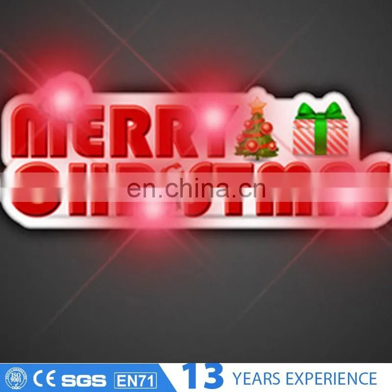 Personalized Christmas Soft Pvc Programmable Led Name Badge