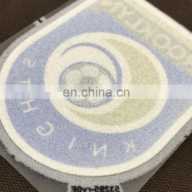 factory whosale iron on flock patch