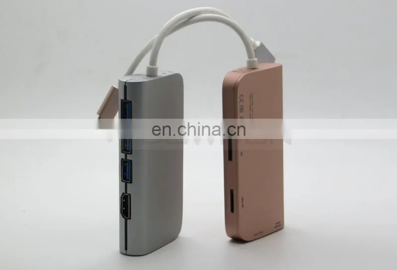 USB C Hub 8 in 1 Multi Port Adapter Type C Combo Hub for Macbook pro