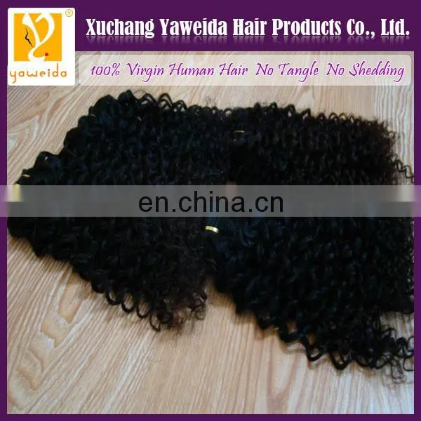 2014 fashion style kinky curl hair extension 100% virgin raw unprocesse virgin indian hair weaving