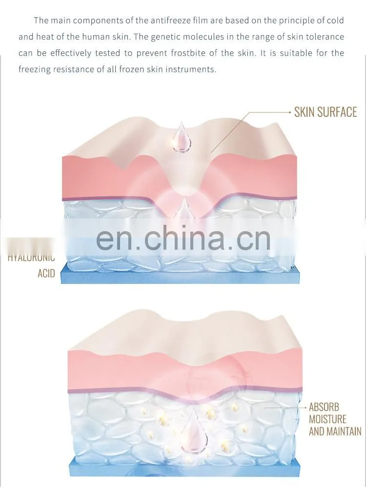 Big size anti-freezing membrane for slimming suction