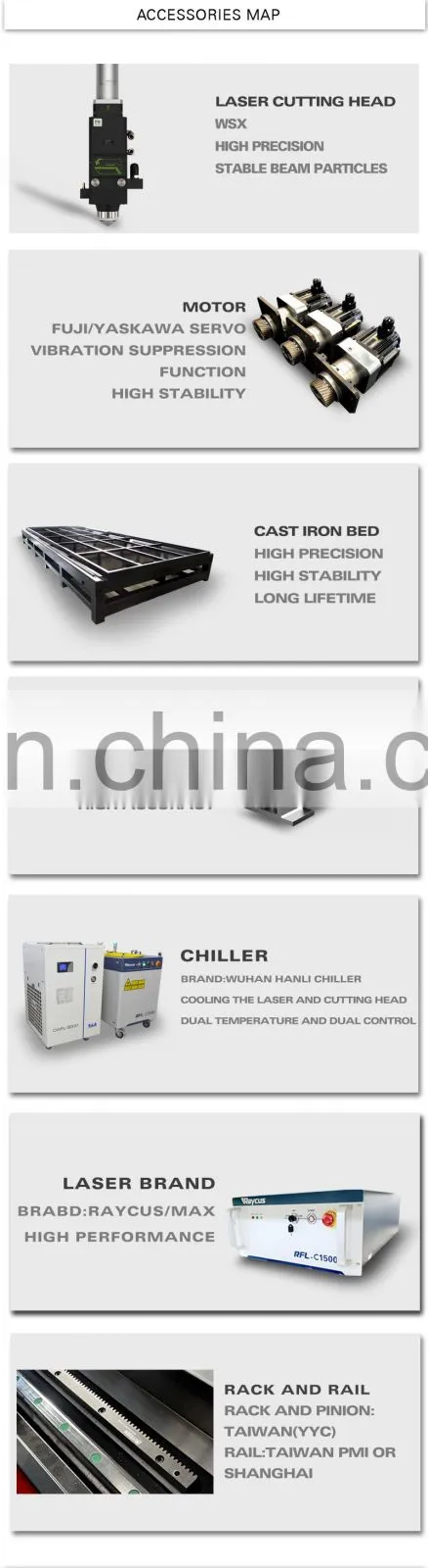 TIPTOPLASER CNC FIBER LASER CUTTING MACHINERY MODEL 1530 LASER POWER 1000W