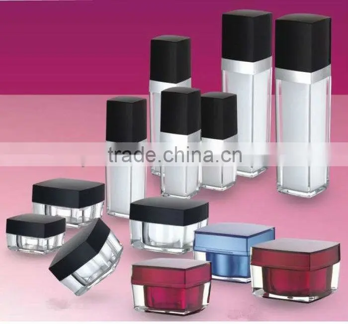 Square shape Acrylic Lotion Pump Bottle