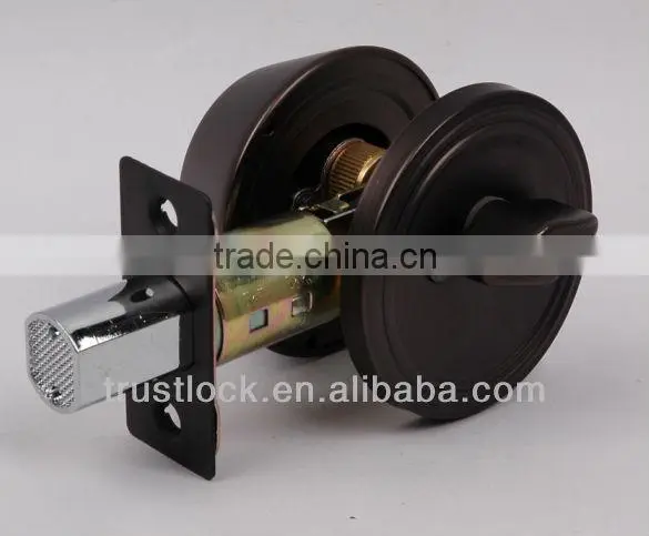TRUST ANSI Grade 3 Single Deadbolt Lock with brass cylinder