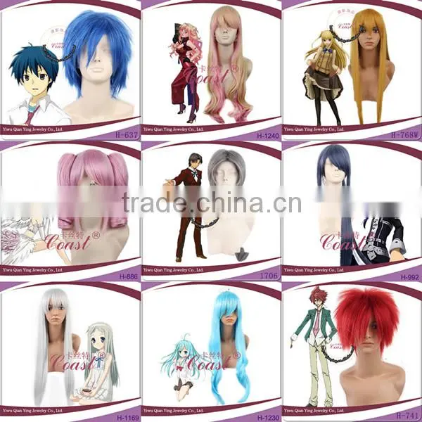 cosplay short men synthetic white cosplay wigs for party