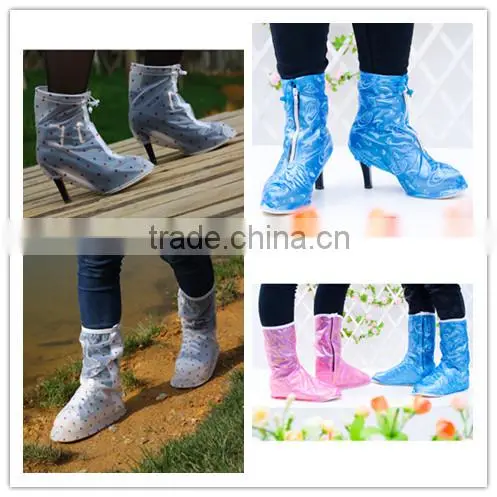 Wholesale PVC festival canvas printing overshoes