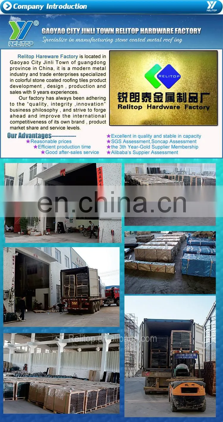 Made From China 0.5 Mm Thick Aluminum Zinc Roofing Sheet High Quality Metal Stone Coated Roof Tile