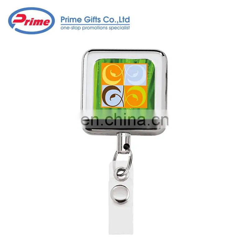 Inspired Metal Retractable Badge Reel with Slip Clip Backing