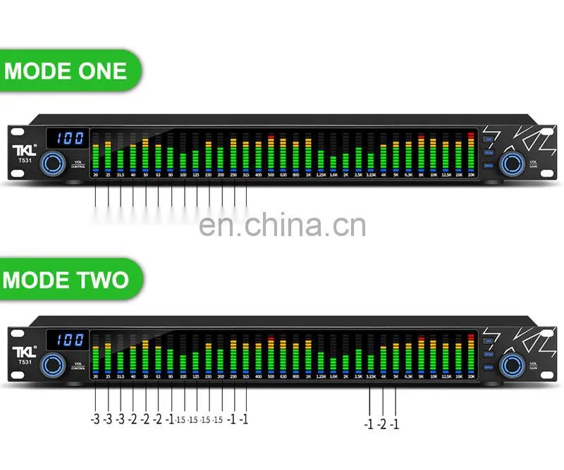 TKL T531 EQ Noise Reduction Digital Audio Equalizer w/ Spectrum Display 31 Bands For KTV Stage Performance