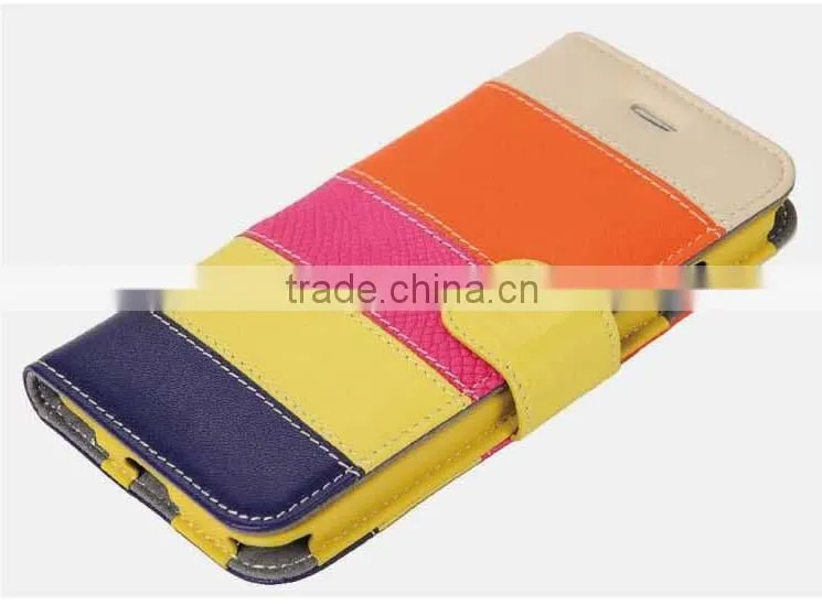 Genuine Leather Flip Wallet Case for Iphone 6,Wallet Style Flip Leather case Credit card and money pockets Magnetic Flap