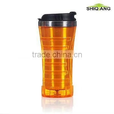 450ml stainless steel leakproof thermal mug with plastic cover