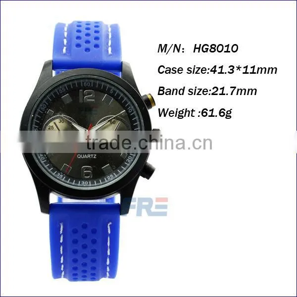 2014 new design alloy case silicone strap black watch women watch