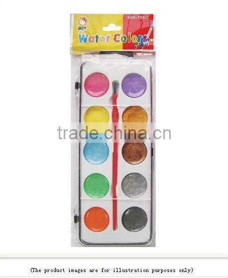 16 COLORS METTALLIC WATER COLOR DAMP DRY WITH A PANTBRUSH NON-TOXIC