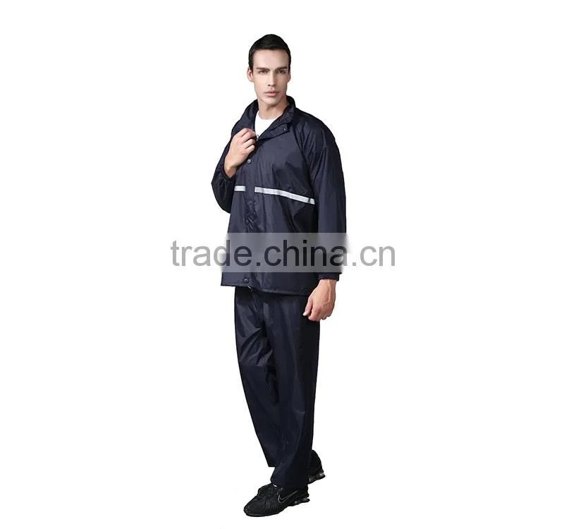 rainproof reflective adult rain coat