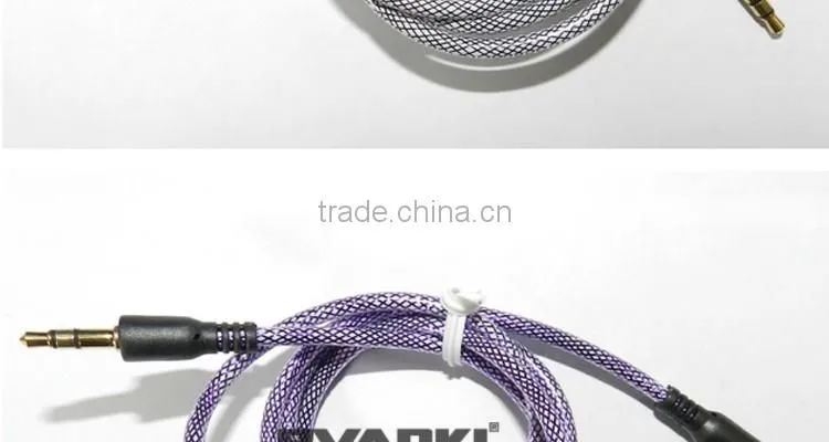 2016 sales promotion colorful Car Audio Cable 3.5mm Male to Male AUX stereo audio cable for smartphone alibaba express