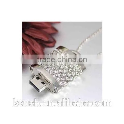 Crystal lock necklace usb flash memory
