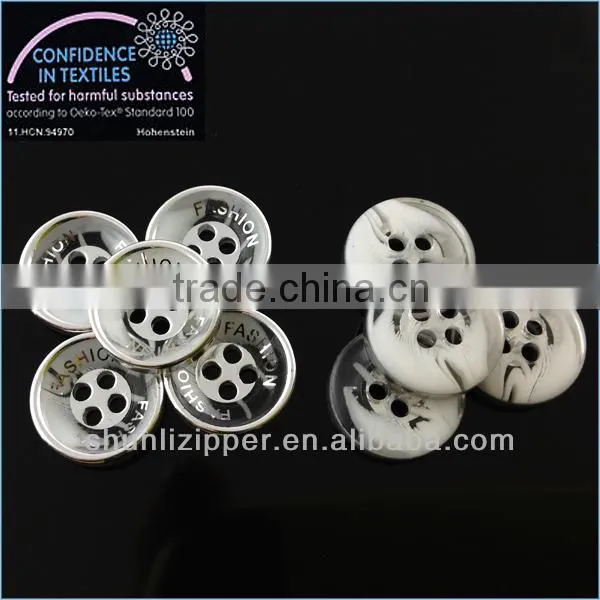 manufacture plated silver 4 hole laser shirt button