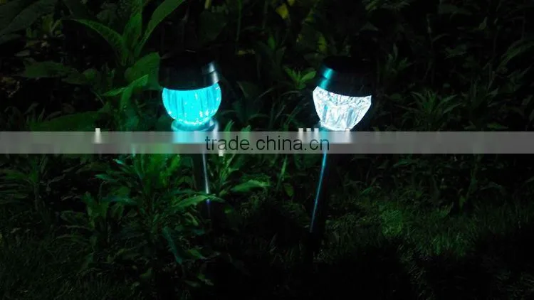 New LED insert light solar lamp stainless steel garden solar