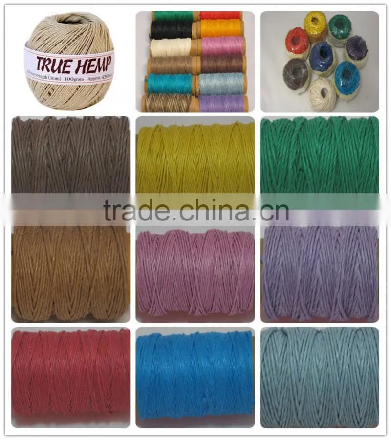 1mm Natural Hemp Twine Cord Dyed in Different Color