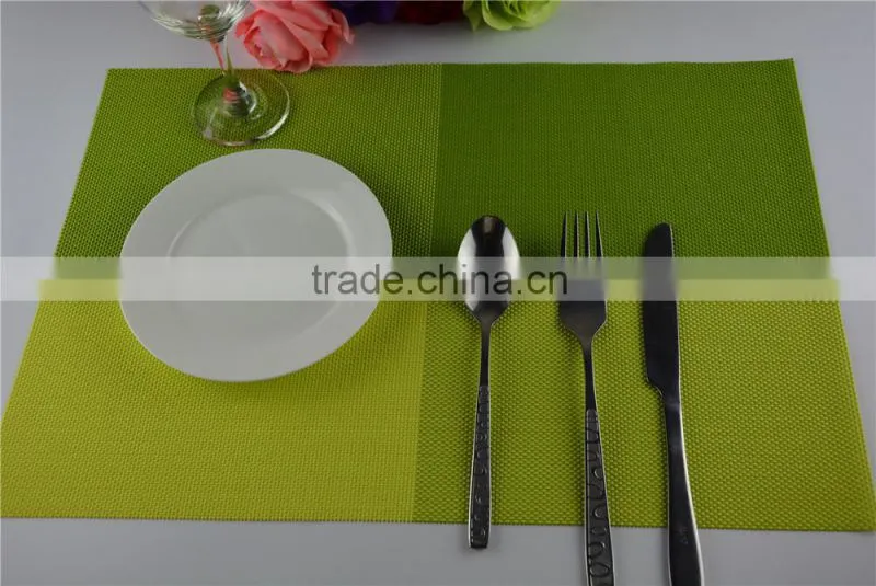 Bright Color shinny green table mats placemats for dining heat insulation kitchen placemat table decoration