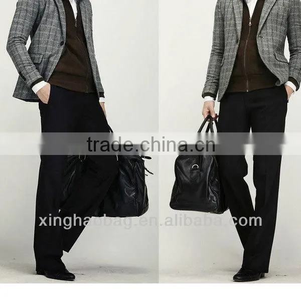 Shopping in china brand leather weekend bag