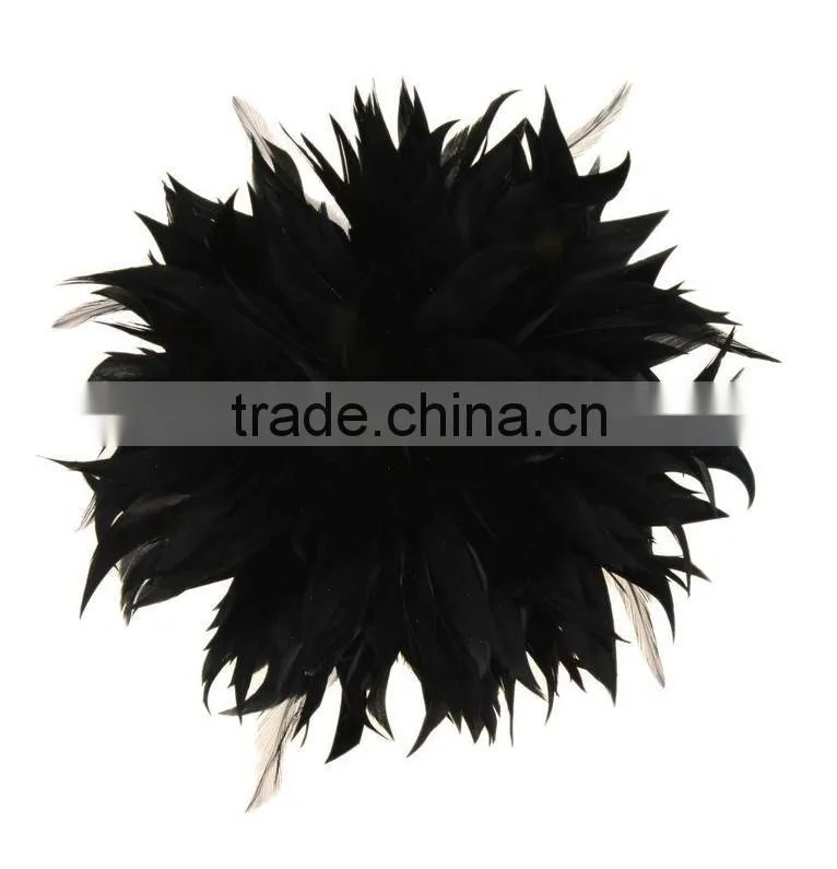 Fancy Feather Flower Hair Fascinator/Clip/Barrettes