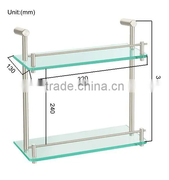stainless steel double tier glass holder