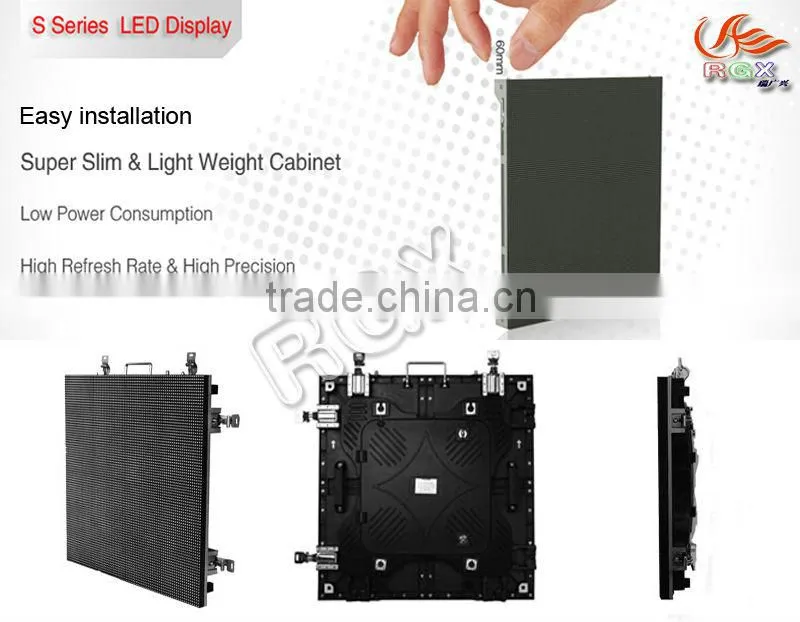 RGX P5 stage rental led curtain advertising screen, hanging indoor rental led display screen