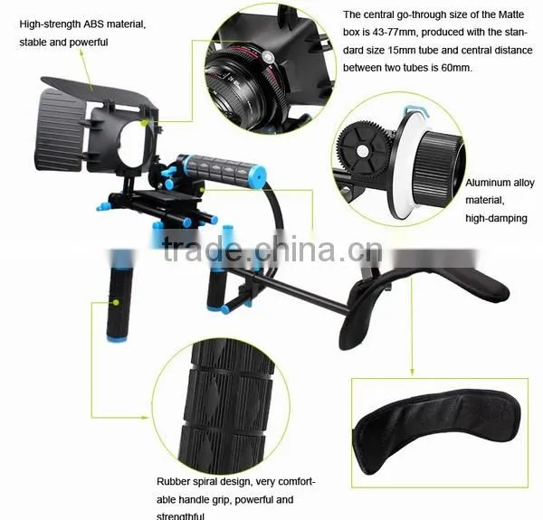 Commlite 5d2 5D3 Video system kit Video Rig Follow focus Matte box Video handle