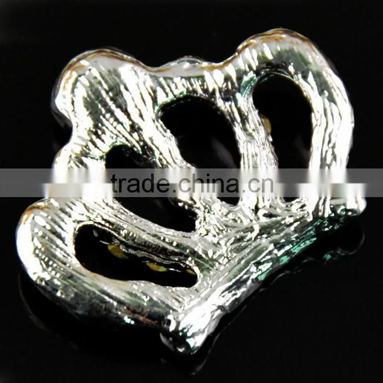 23x27mm Wholesales Price AAA Quality Alloy Crown Crystal Rhinestone Button for WeddingJewelry Garment Accessory