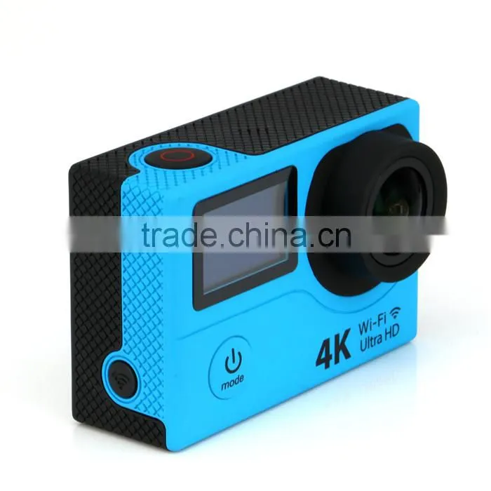 Dual screen waterproof full HD 1080p WiFi sport camera 4K 25fps with wireless remote bracelet