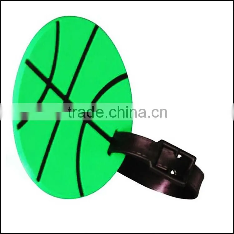 Custom design promotional round shape plastic luggage tag