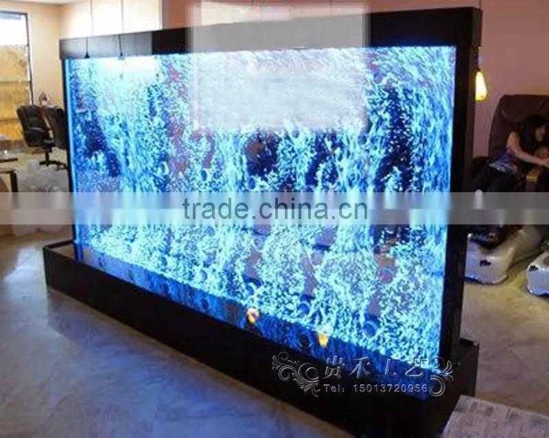 clear acrylic glass water bubble wall with changeable color